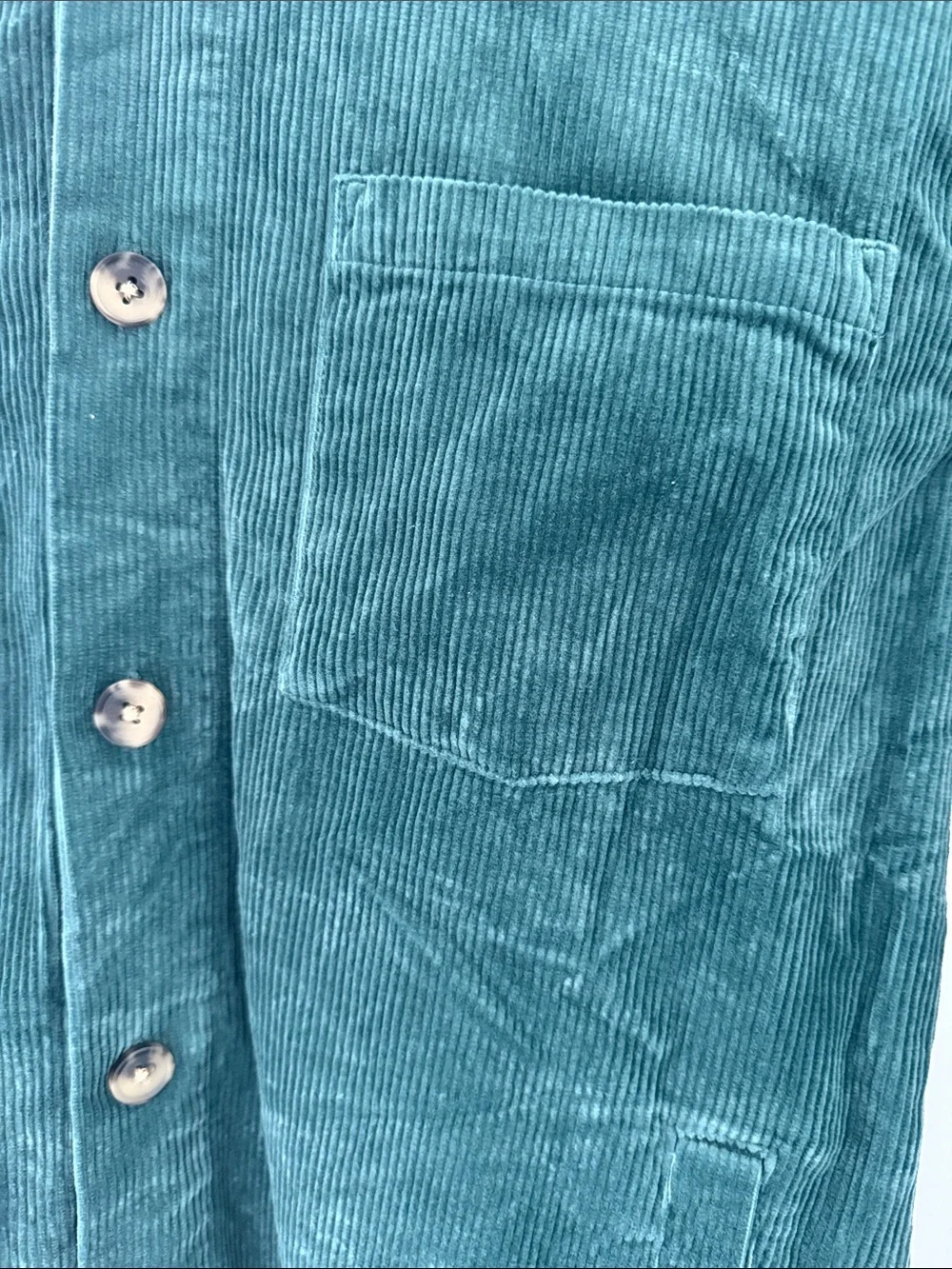 Corduroy Button-Front Shirt Jacket